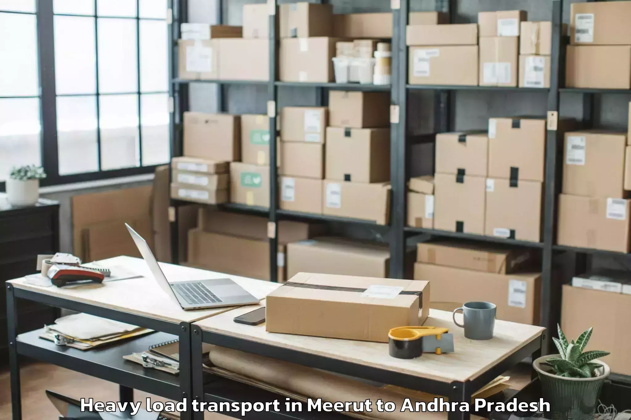 Book Meerut to Etcherla Heavy Load Transport Online